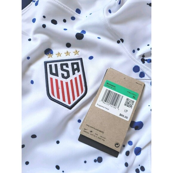 Nike USWNT DRI-FIT Soccer Home White Paint Splatter Jersey DR5578-101 Womens, XL - Picture 8 of 8